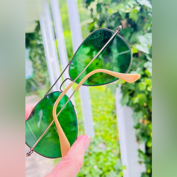 Ray Ban Aviators Gold Frames Pink Flash Mirrored Lenses - Picture 8 of 13